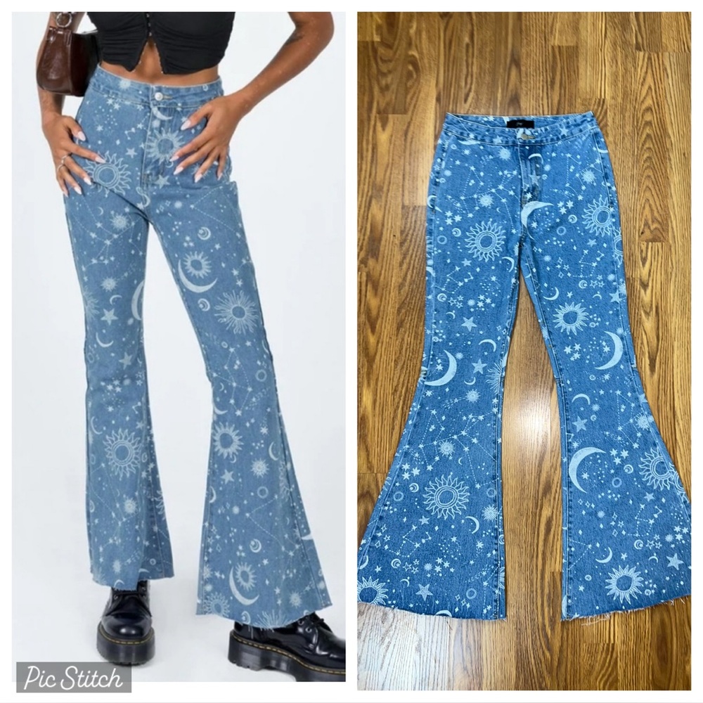 Super Cool Juny Celestial Whimsigoth Flare Jeans! - image 1